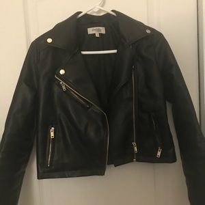 black Charlotte Russe leather jacket